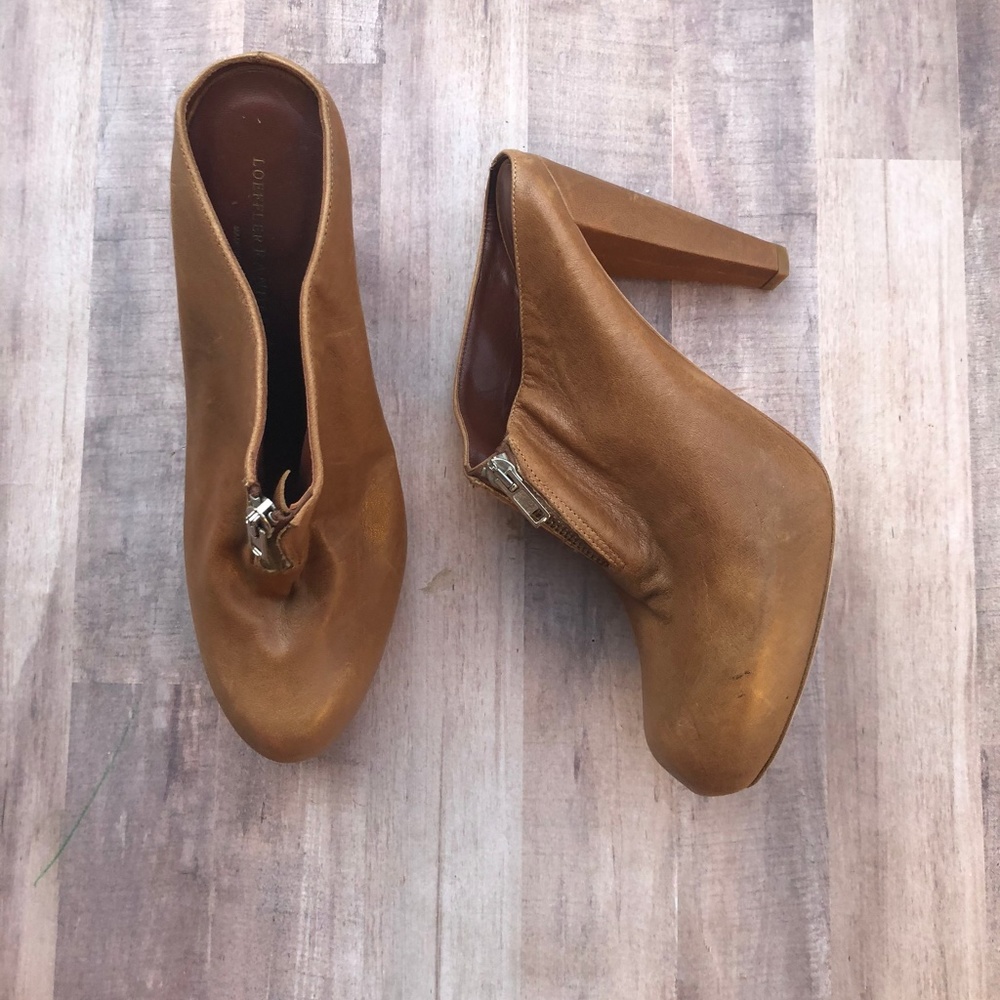 Loeffler Randall Cognac Pernelle Heeled Clogs